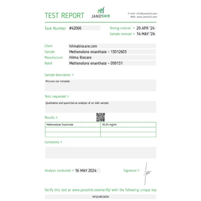 Methenolone Enanthate Hilma Biocare 10ml/100 mg/ml